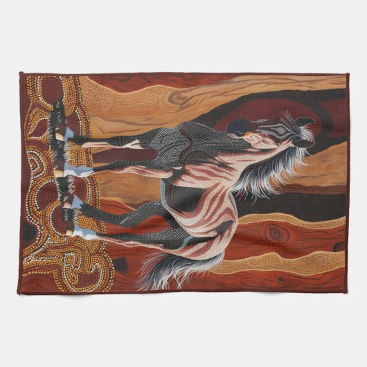 Linge De Cuisine Australie Wild Brumby (Horizontal)