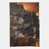 Linge De Cuisine Australien Kelpie Puppy Citrouille de plaisir d'au (Vertical)