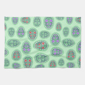 Linge De Cuisine Authentic Ukrainien Folk Art Eggs Motif Green (Horizontal)