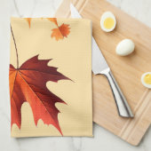 Linge De Cuisine Authumn leaves Kitchen towel light yellow (Quart Plié)