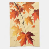 Linge De Cuisine Authumn leaves Kitchen towel light yellow (Vertical)