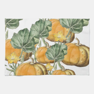 Linge De Cuisine Automne Aquarelle d'automne Citrouilles Vintages