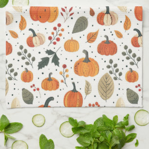 Linge De Cuisine Automne Automne Cuisine Citrouille et Feuille Va