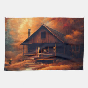 Linge De Cuisine Automne/Automne/Halloween/Peinture rustique