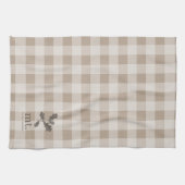 Linge De Cuisine Automne Automne Taupe Plaid Moderne Foligramme Mon (Horizontal)