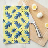 Linge De Cuisine Automne bleu (Quart Plié)