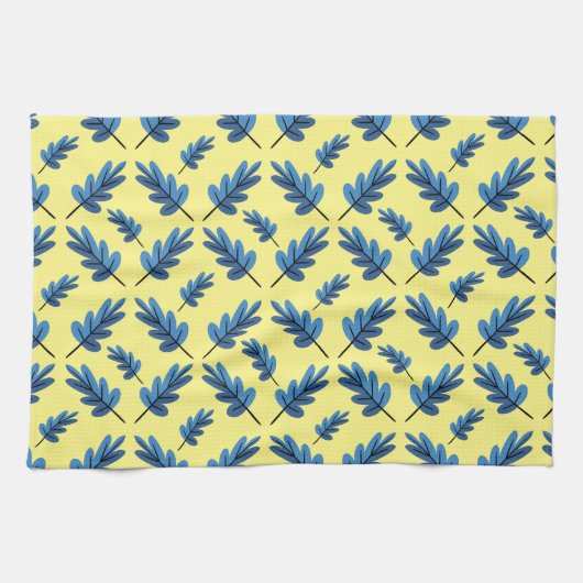 Linge De Cuisine Automne bleu (Horizontal)