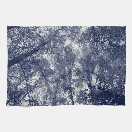 Linge De Cuisine Automne bleu (Horizontal)