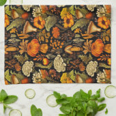 Linge De Cuisine Automne Boho gothique floral foncé (Plié)