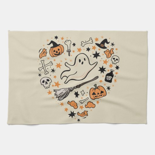 Linge De Cuisine Automne Citrouille Automne Thanksgiving Halloween (Horizontal)