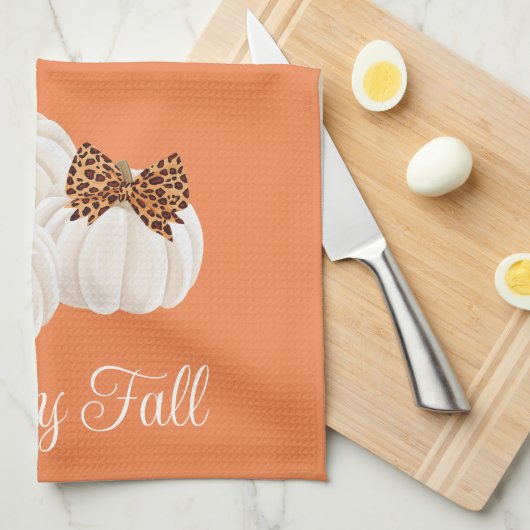 Linge De Cuisine Automne Citrouille mignonne Bonne Automne (Quart Plié)