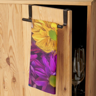 Linge De Cuisine Automne en fleurs