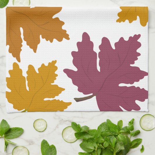 Linge De Cuisine Automne Feuille (Plié)