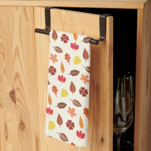 Linge De Cuisine Automne Feuilles d'automne sur un Arrière - plan d