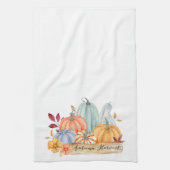 Linge De Cuisine Automne Harvest Citrouilles verts (Vertical)