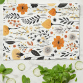 Linge De Cuisine Automne Moderne Boho Automne Botanique Floral (Plié)