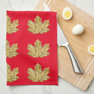 Linge De Cuisine Automne motif d'automne de l'or et de la feuille d