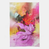 Linge De Cuisine Automne pastel feuille d'érable aquarelle élégant (Vertical)