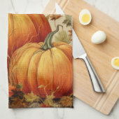 Linge De Cuisine Automne Rustique Orange Citrouille (Quart Plié)