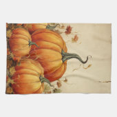 Linge De Cuisine Automne Rustique Orange Citrouille (Horizontal)