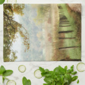 Linge De Cuisine Automne sur une route de campagne (Plié)