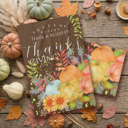 Linge De Cuisine Automne Thanksgiving Brown