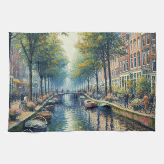 Linge De Cuisine Autumn Afternoon at the Canal - Kitchen Towels
