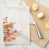 Linge De Cuisine Autumn Whimsy – Thanksgiving Fox with Fall Leaves  (Quart Plié)