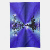 Linge De Cuisine Avent, Artdeco de Noël sur Blue Green Rainbow (Vertical)