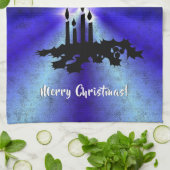 Linge De Cuisine Avent, Artdeco de Noël sur Blue Green Rainbow (Plié)