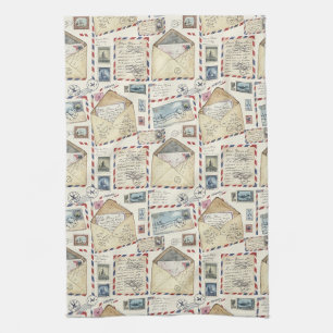 Linge De Cuisine Aventure de courrier aérien vintage (2)