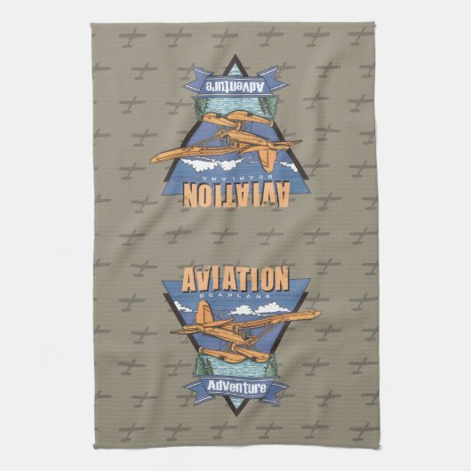 Linge De Cuisine Aventure hydravion (Vertical)