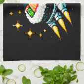 Linge De Cuisine Aventure Sushi 8 bits - Art Pixel Rétro (Plié)
