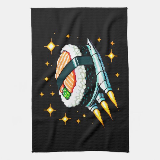 Linge De Cuisine Aventure Sushi 8 bits - Art Pixel Rétro (Vertical)