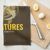 Linge De Cuisine Aventures de pêche personnalisées Basse Pêcheur (Quart Plié)