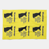 Linge De Cuisine Avertissement Chien (Horizontal)