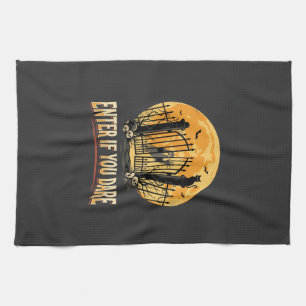 Linge De Cuisine Avertissement de lune hantée Halloween