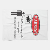 Linge De Cuisine Avertissement drôle de chèvre (Horizontal)