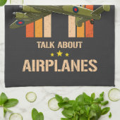 Linge De Cuisine Avertissement Peut Parler Spontanément D'Avions (Plié)