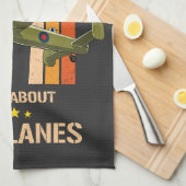 Linge De Cuisine Avertissement Peut Parler Spontanément D'Avions (Quart Plié)