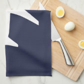 Linge De Cuisine Avion à plan blanc funky volant (Quart Plié)