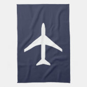 Linge De Cuisine Avion à plan blanc funky volant (Vertical)