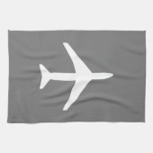 Linge De Cuisine Avion à plan blanc funky volant (Horizontal)