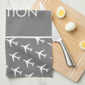 Linge De Cuisine Avion pilote d'avion à Avion blanc funky (Quart Plié)