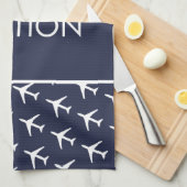 Linge De Cuisine Avion pilote d'avion à Avion blanc funky (Quart Plié)