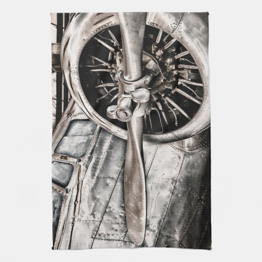 Linge De Cuisine Avion vintage (Vertical)