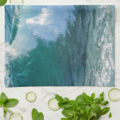 Linge De Cuisine Awesome Wave mer mer mer mer mer nature océan (Plié)