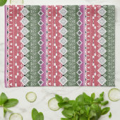 Linge De Cuisine Aztec pattern, stripes. (Plié)