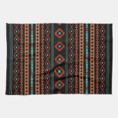 Linge De Cuisine Aztec Rusts Turquoise Noir Motifs mélangés Motif (Horizontal)