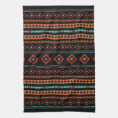 Linge De Cuisine Aztec Rusts Turquoise Noir Motifs mélangés Motif (Vertical)